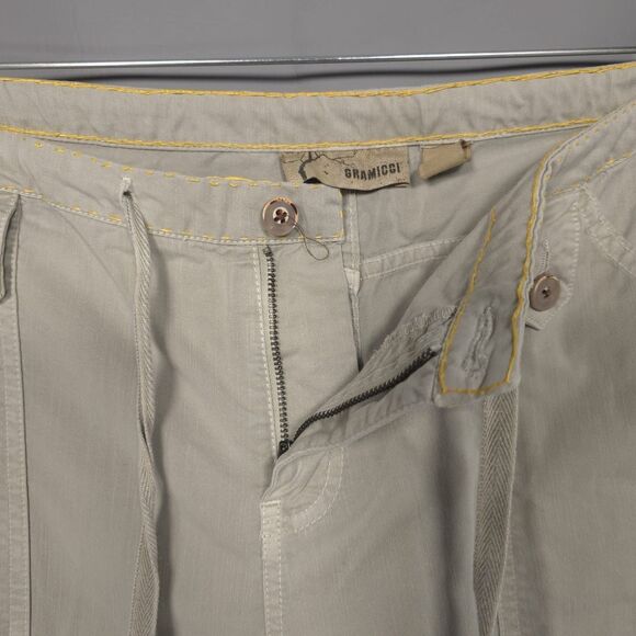 GRAMICCI Women’s Pants Size 6 Straight Flare Drawstring Hiking Gray Green - Picture 8 of 12